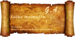 Galba Annabella névjegykártya